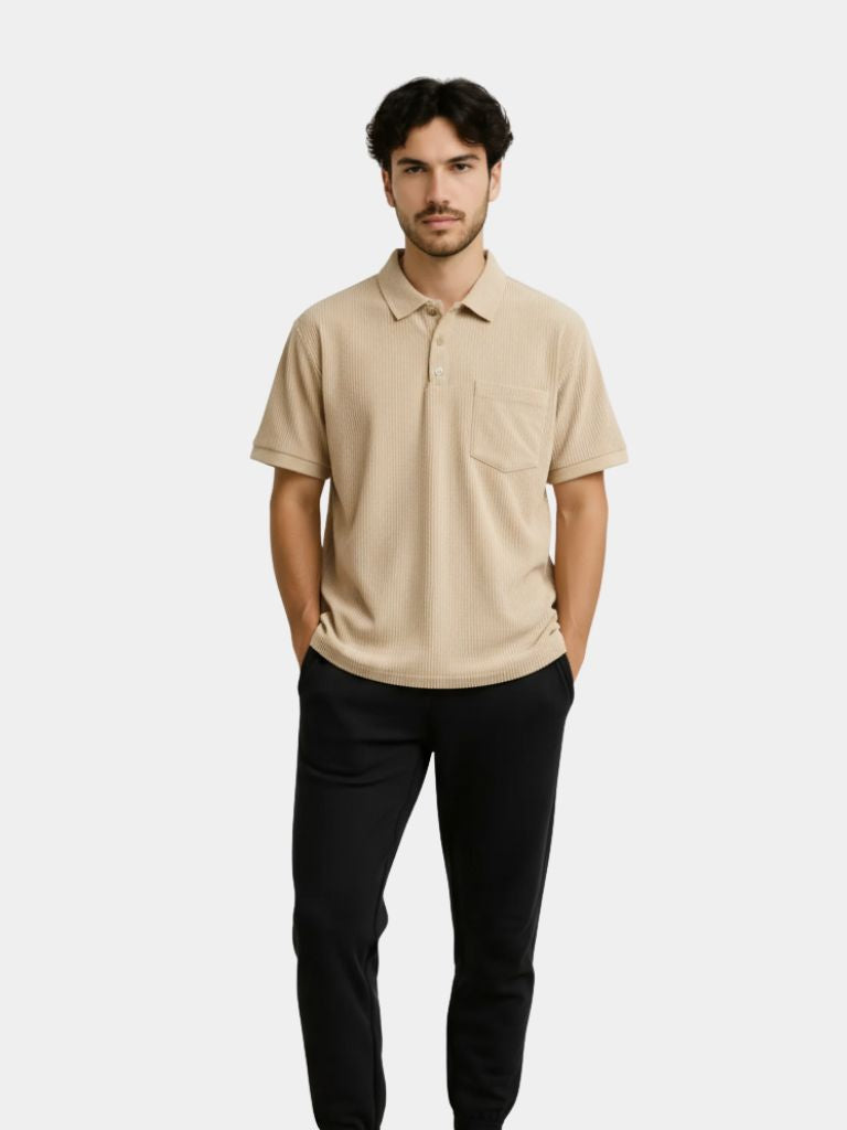 Textured Short Sleeve Shirt - Casa  Laro CASA LARO