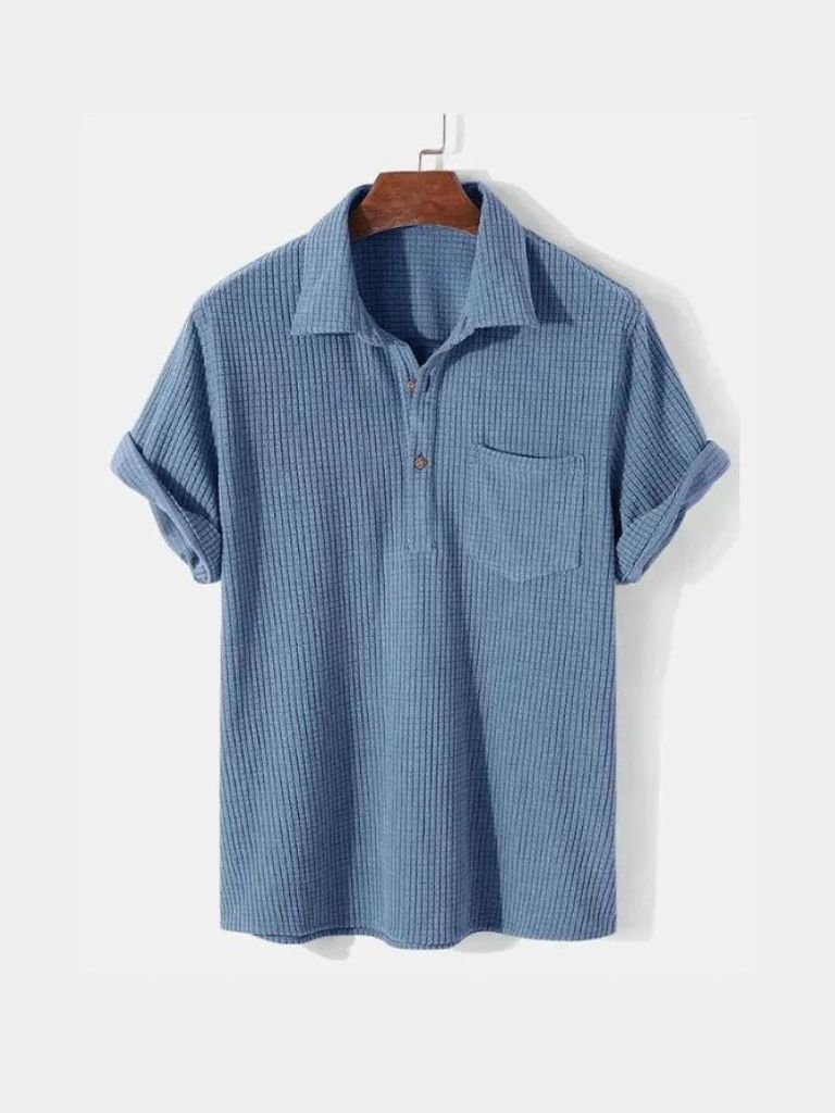 Textured Short Sleeve Shirt - Casa  Laro CASA LARO