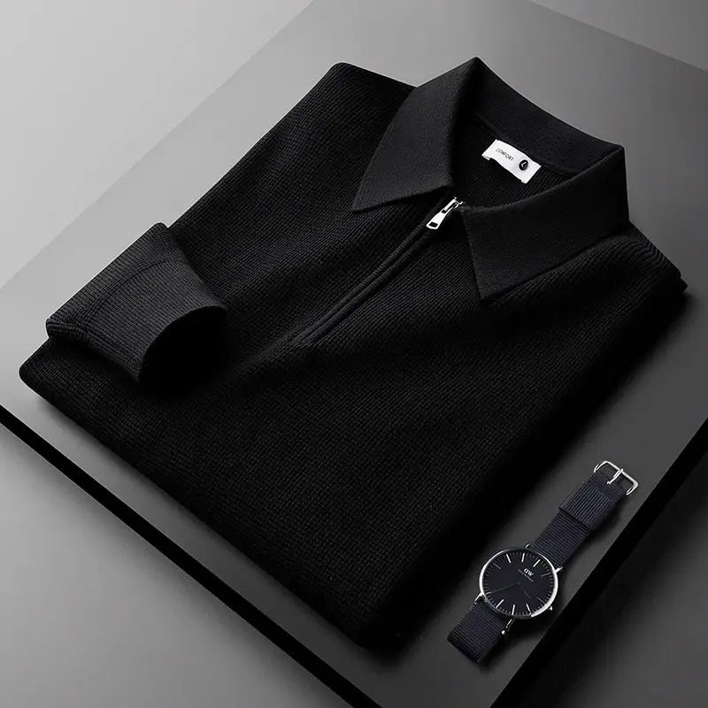 Textured Zip - Polo Shirt CASA LARO MEN