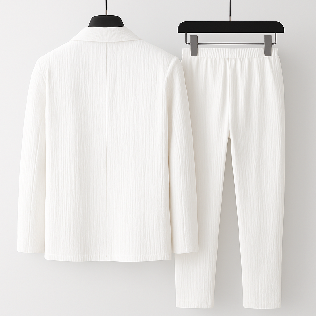 Tailored Linen Blazer Set - Two-Piece Set
