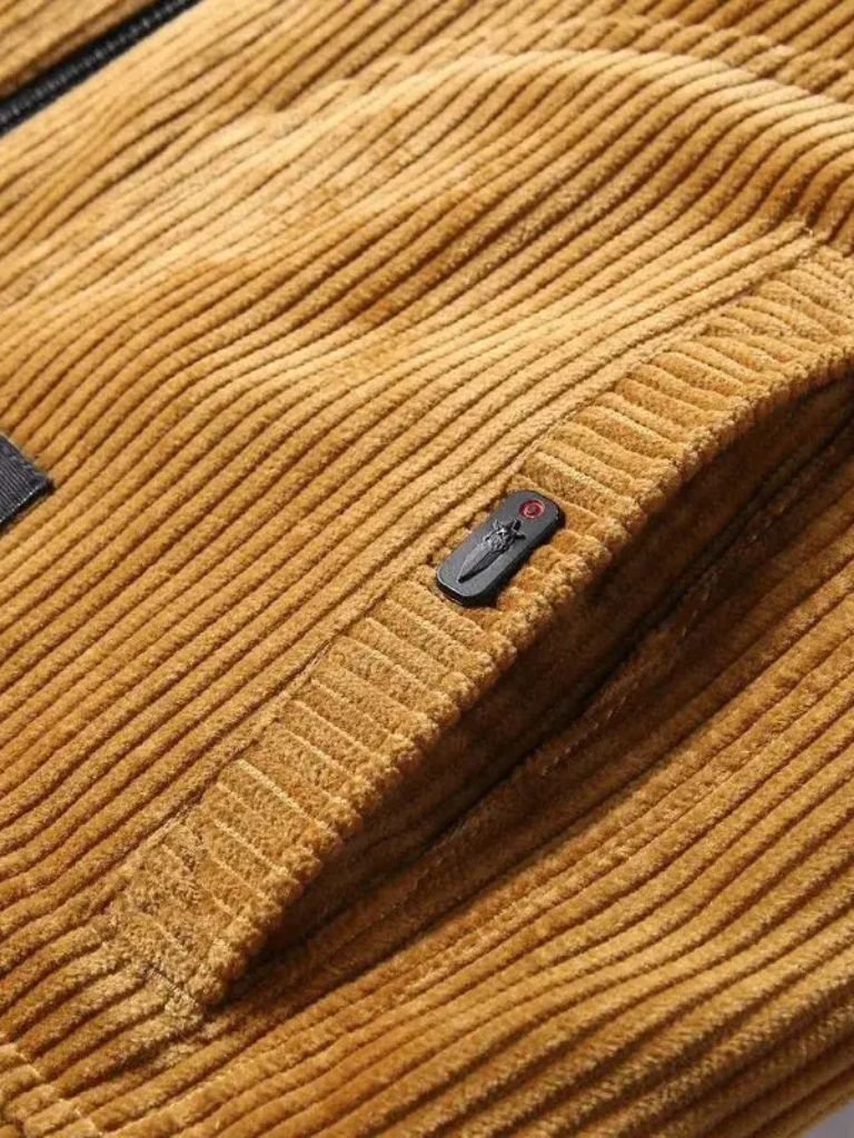 Thermal Windbreaker Corduroy Jacket - Casa  Laro CASA LARO