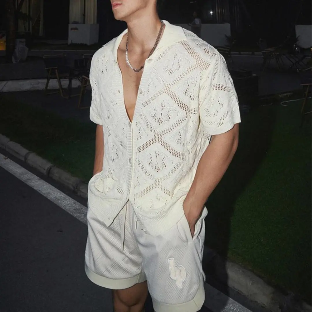 Tidal Crochet Knit - T-Shirt CASA LARO