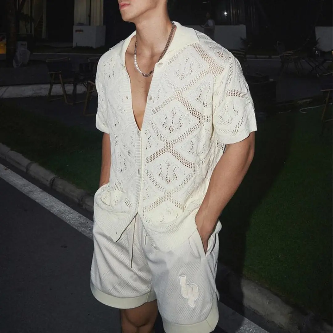 Tidal Crochet Knit - T-Shirt CASA LARO