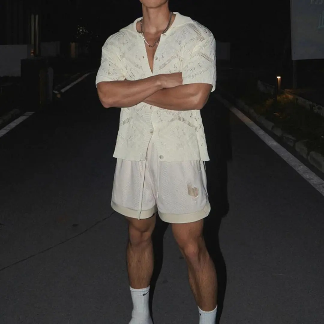 Tidal Crochet Knit - T-Shirt CASA LARO