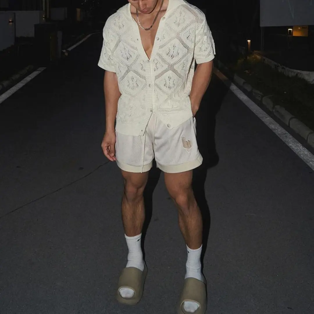 Tidal Crochet Knit - T-Shirt CASA LARO