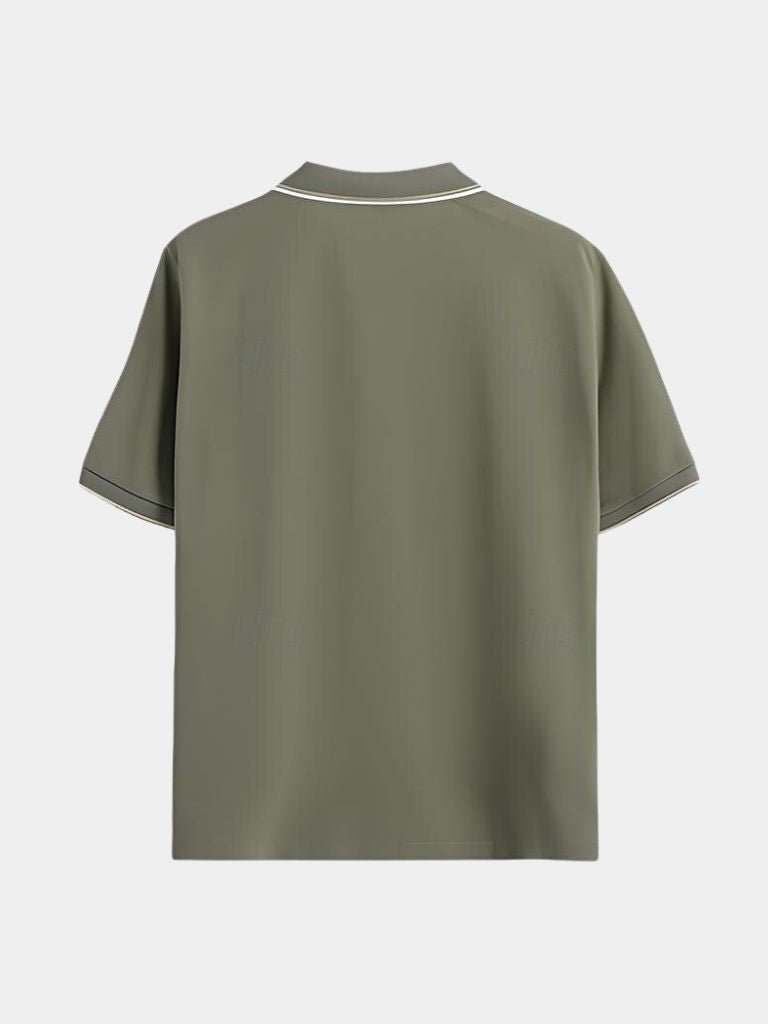 Timeless Black V-Neck Polo - Casa  Laro CASA LARO