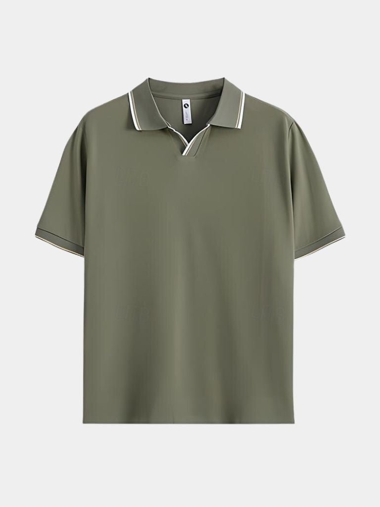 Timeless Black V-Neck Polo - Casa  Laro CASA LARO