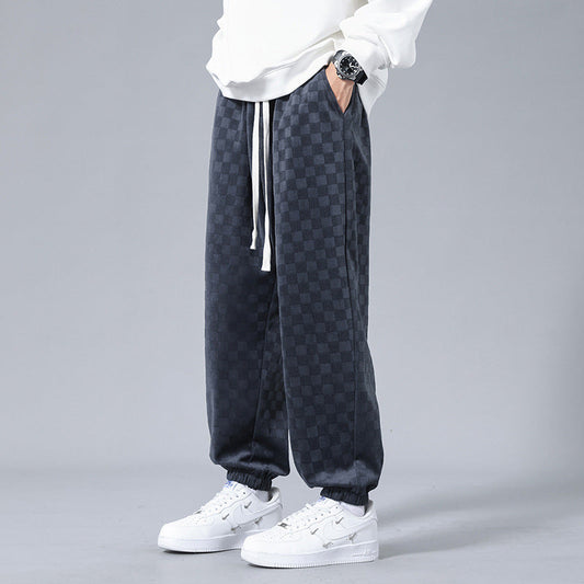 Tone-On-Tone Checked - Joggers CASA LARO MEN