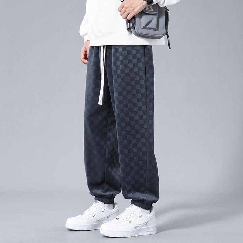 Tone-On-Tone Checked - Joggers CASA LARO MEN