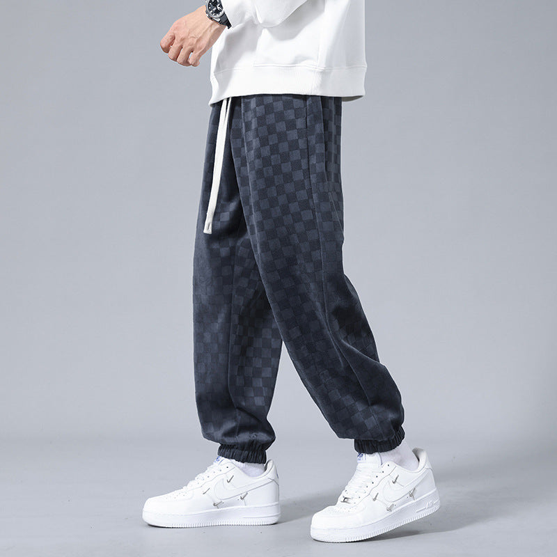 Tone-On-Tone Checked - Joggers CASA LARO MEN