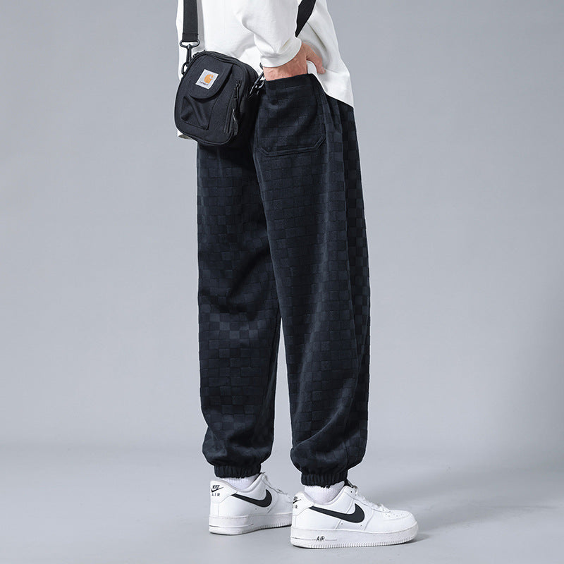 Tone-On-Tone Checked - Joggers CASA LARO MEN