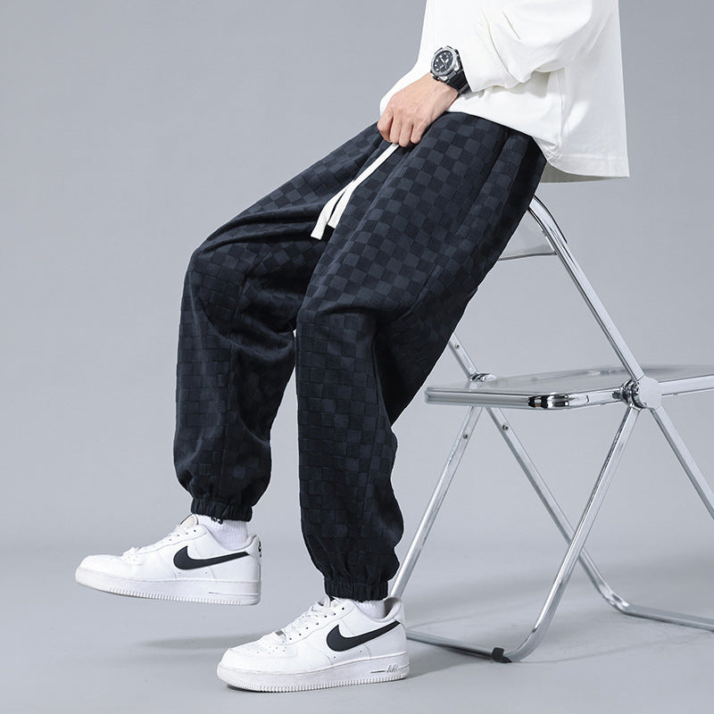 Tone-On-Tone Checked - Joggers CASA LARO MEN