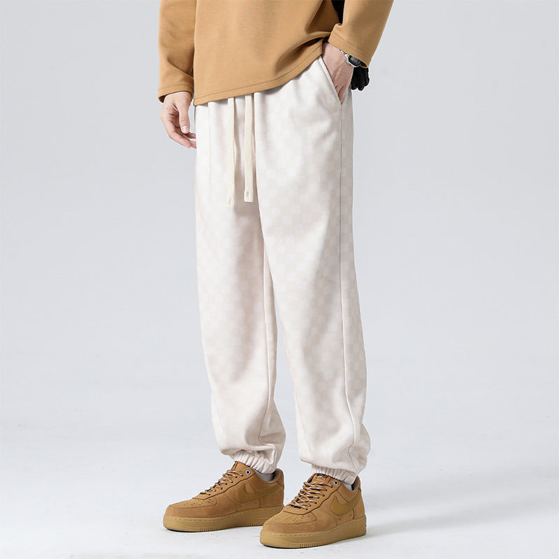 Tone-On-Tone Checked - Joggers CASA LARO MEN