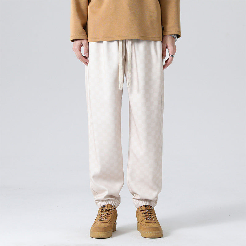 Tone-On-Tone Checked - Joggers CASA LARO MEN