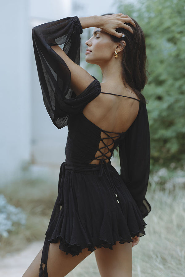 Amelie Satin Slip - Mini Dress