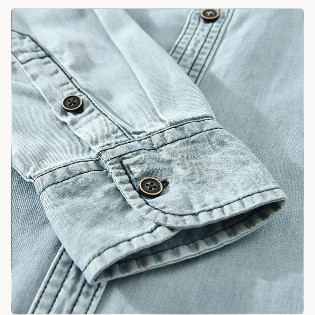Chambray Western Button-Down - Shirt