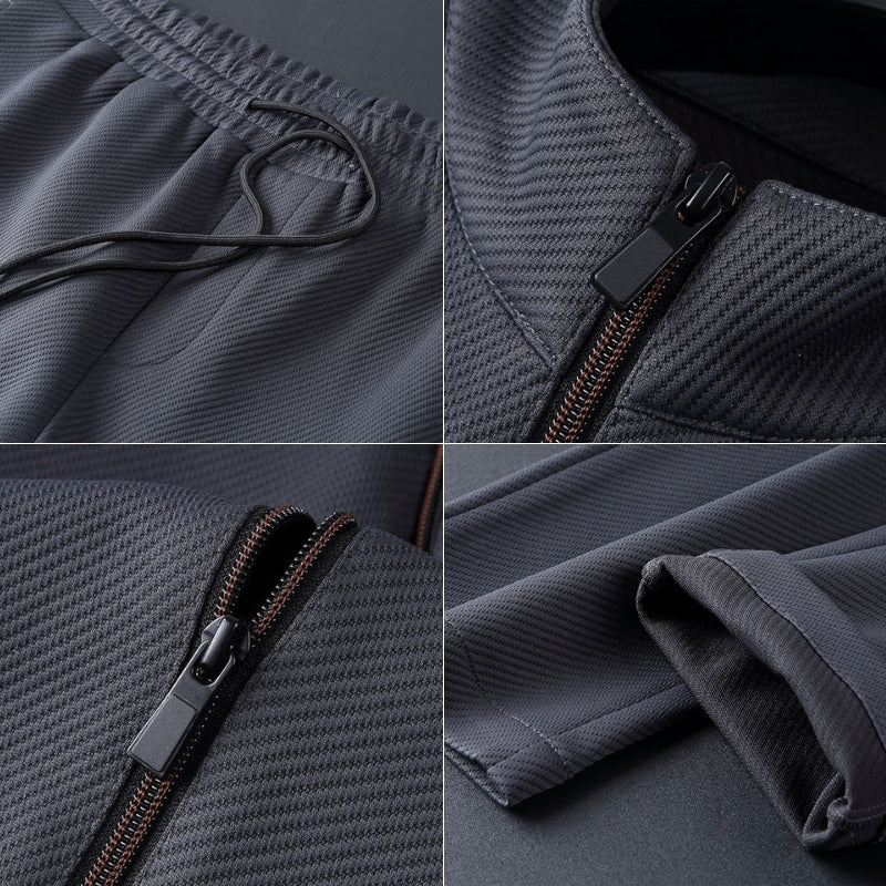 Zip-Up Slim-Fit Fleece - Tracksuit Set