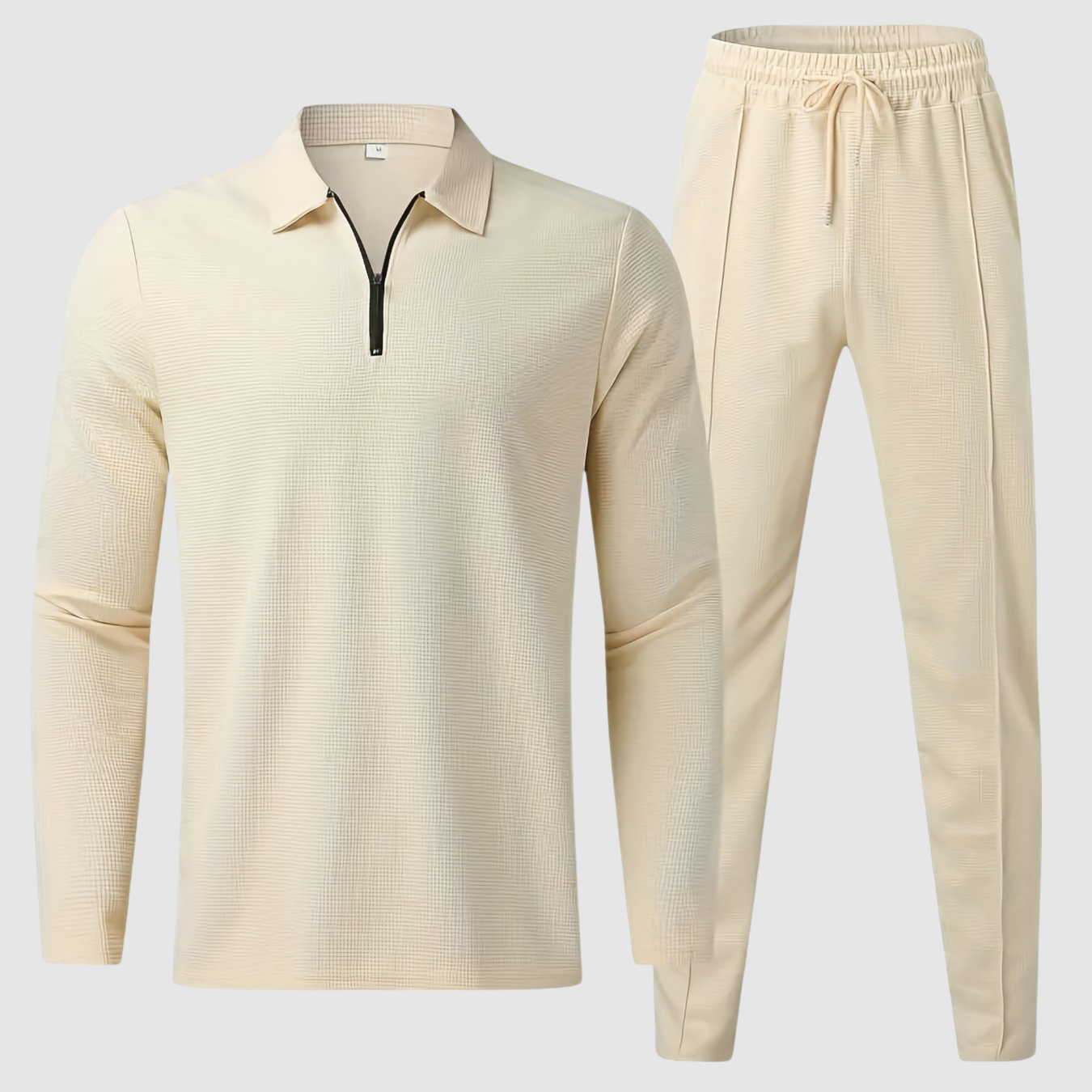 Waffle Knit Leisure - Two-Piece Set