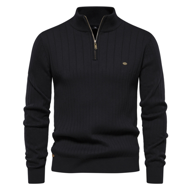 Onyx Zip-Up Knit - Sweater