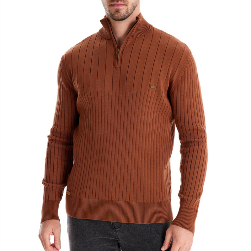 Onyx Zip-Up Knit - Sweater