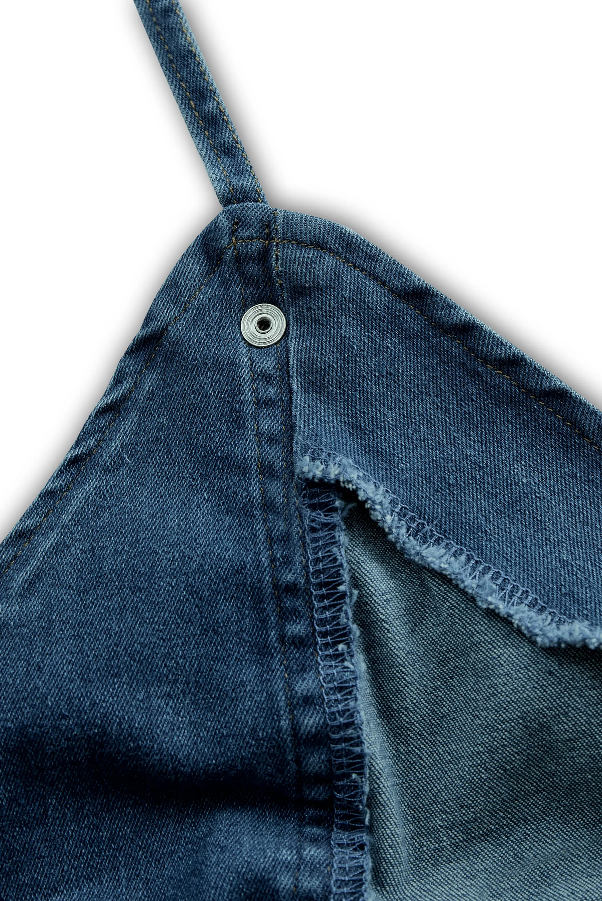 Vibrant Blue Halter Denim - Mini Dress CASA LARO