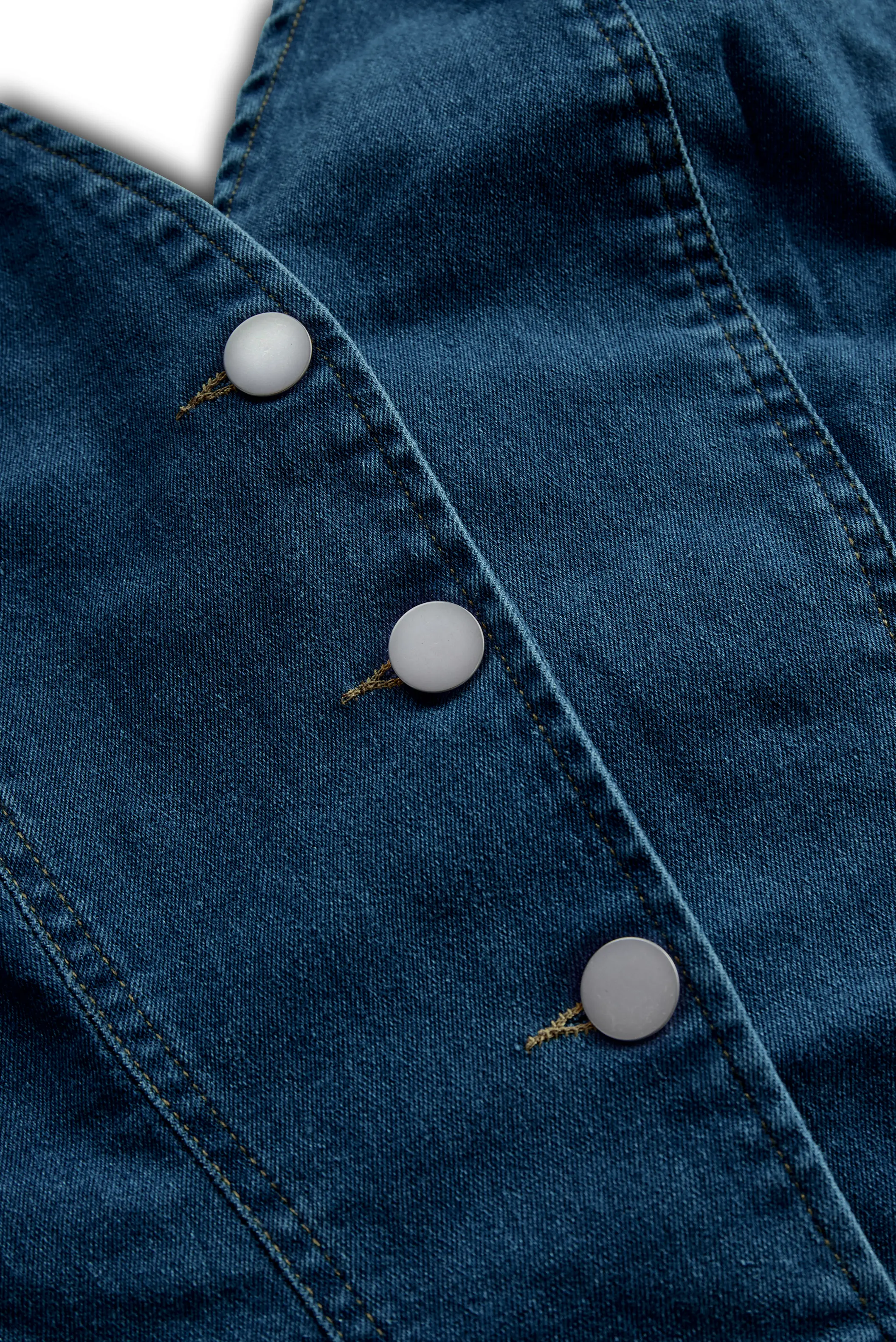 Vibrant Blue Halter Denim - Mini Dress CASA LARO