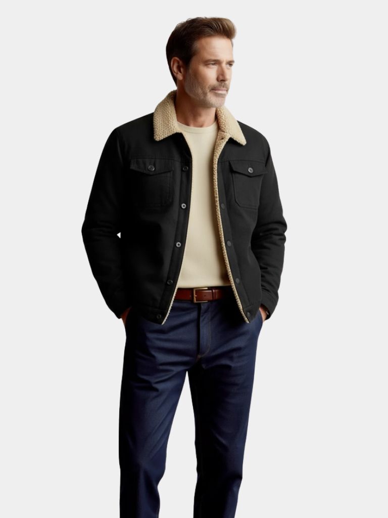 Vintage Fleece Bomber Jacket - Casa  Laro CASA LARO