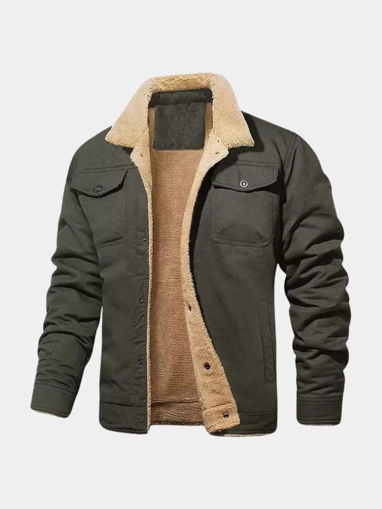 Vintage Fleece Bomber Jacket - Casa  Laro CASA LARO