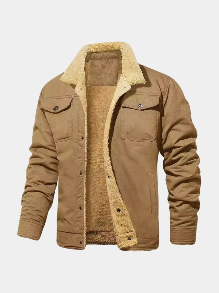 Vintage Fleece Bomber Jacket - Casa  Laro CASA LARO