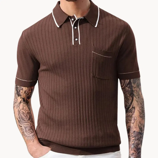 Vintage Ribbed Knit - Polo Shirt CASA LARO