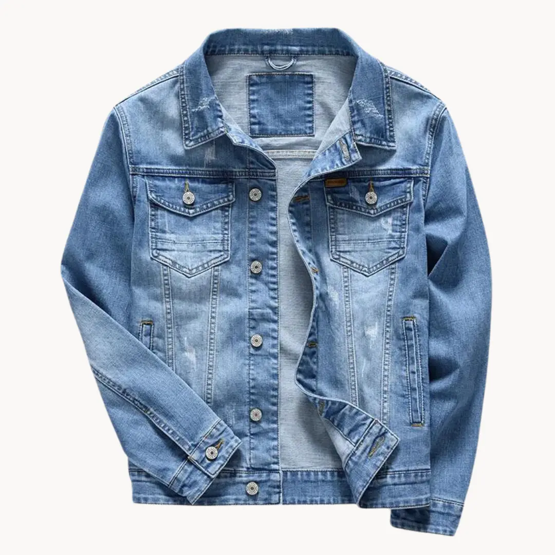 Vintage Washed Blue Denim - Jacket CASA LARO