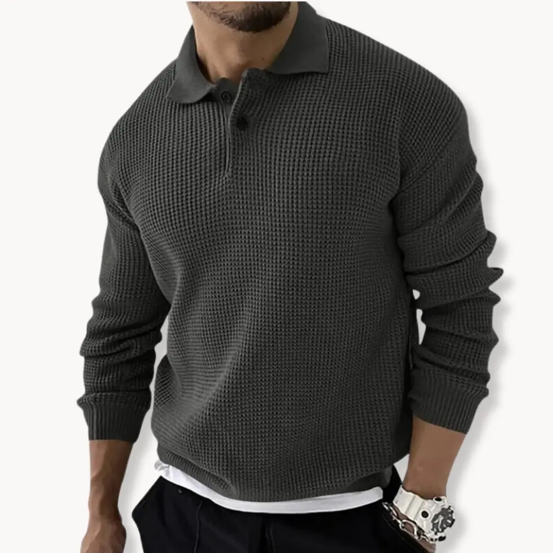 Waffle Knit Polo - Sweater CASA LARO