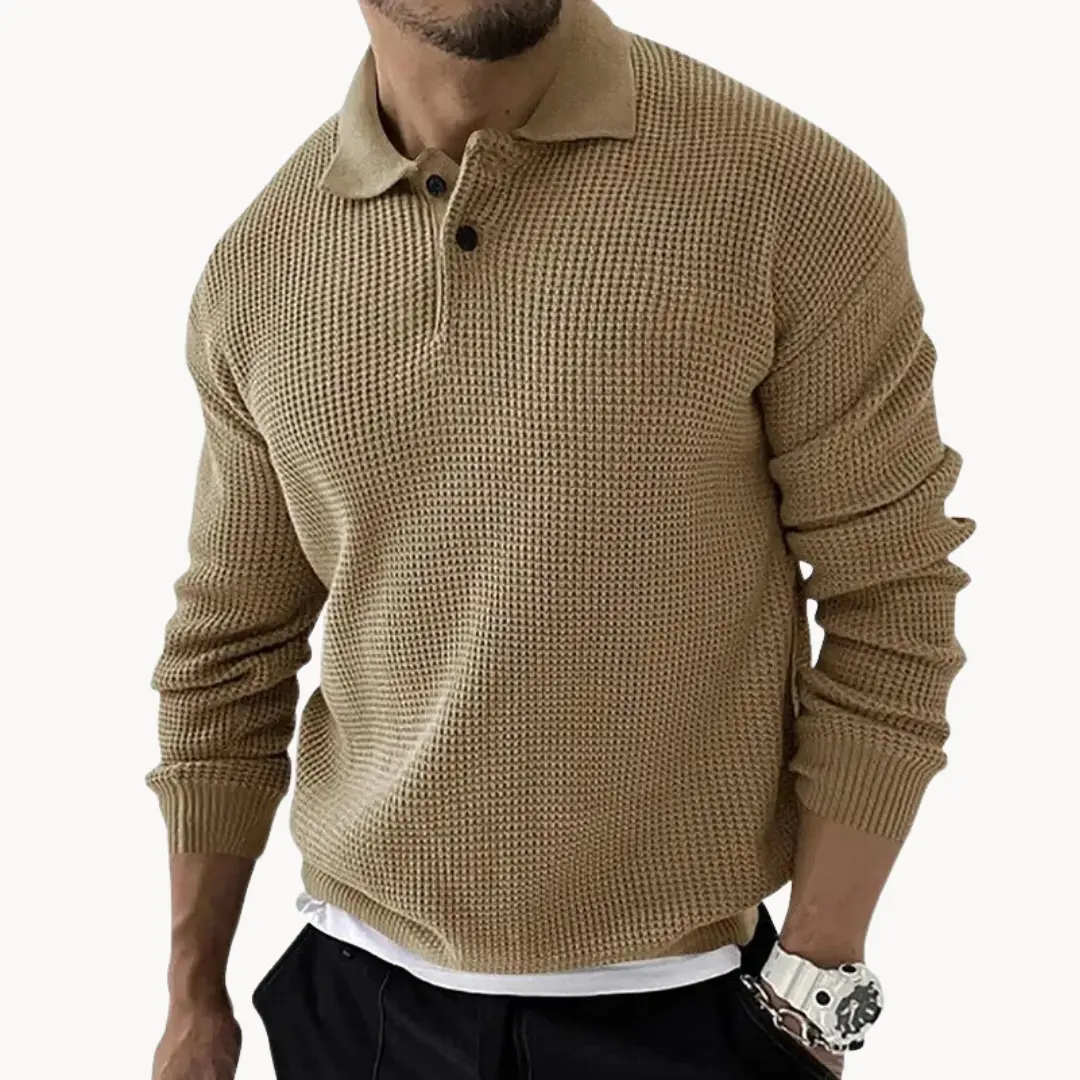 Waffle Knit Polo - Sweater CASA LARO