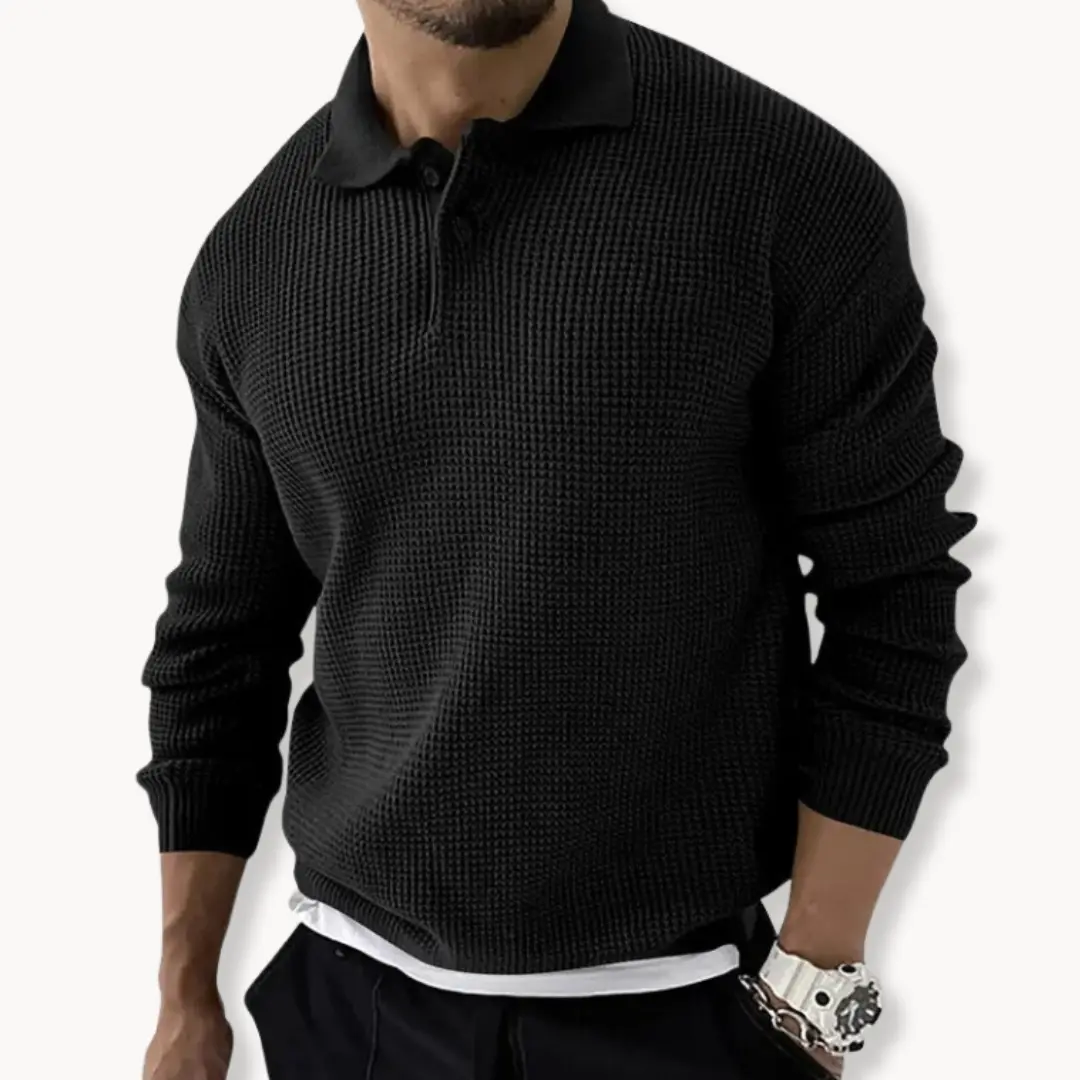 Waffle Knit Polo - Sweater CASA LARO