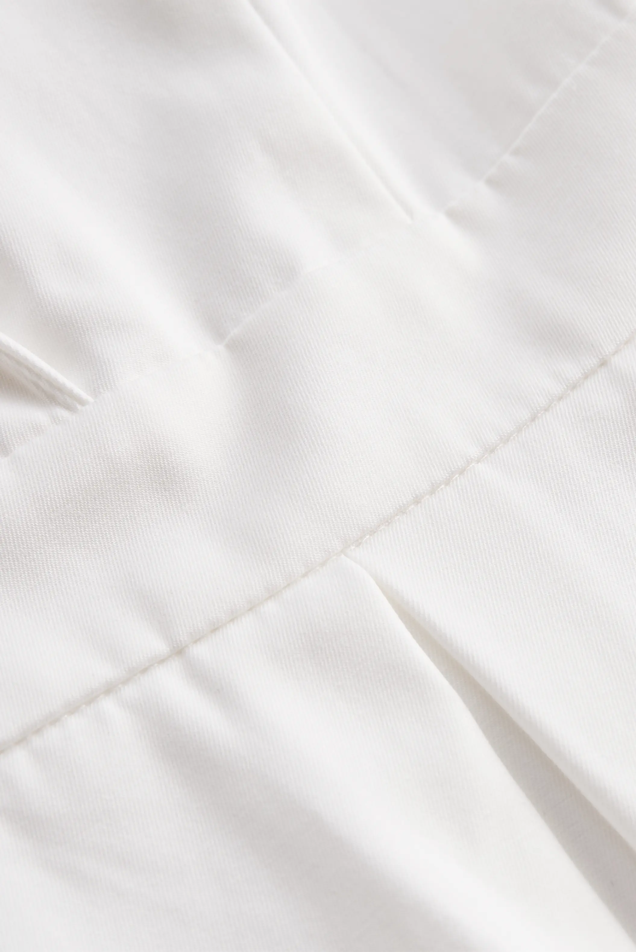 White Pleated Button-Front Shirt Dress - Mini Dress CASA LARO