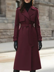 Wool-Blend Belted Trench - Trench Coat CASA LARO