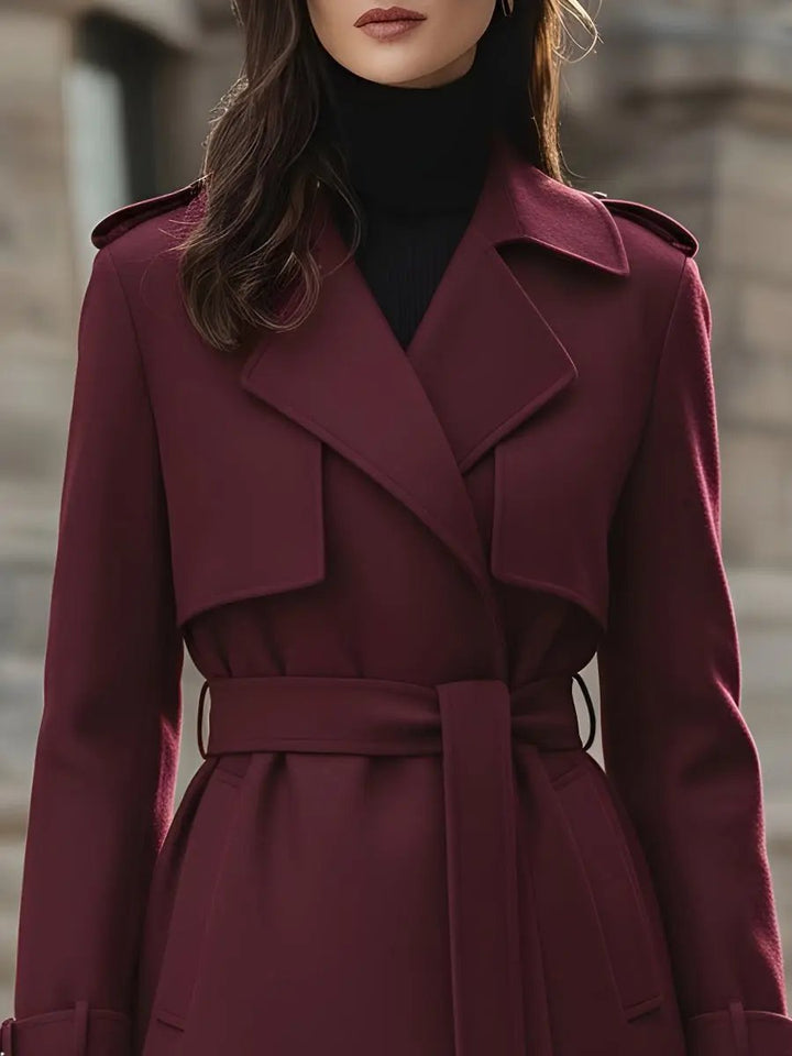 Wool-Blend Belted Trench - Trench Coat CASA LARO