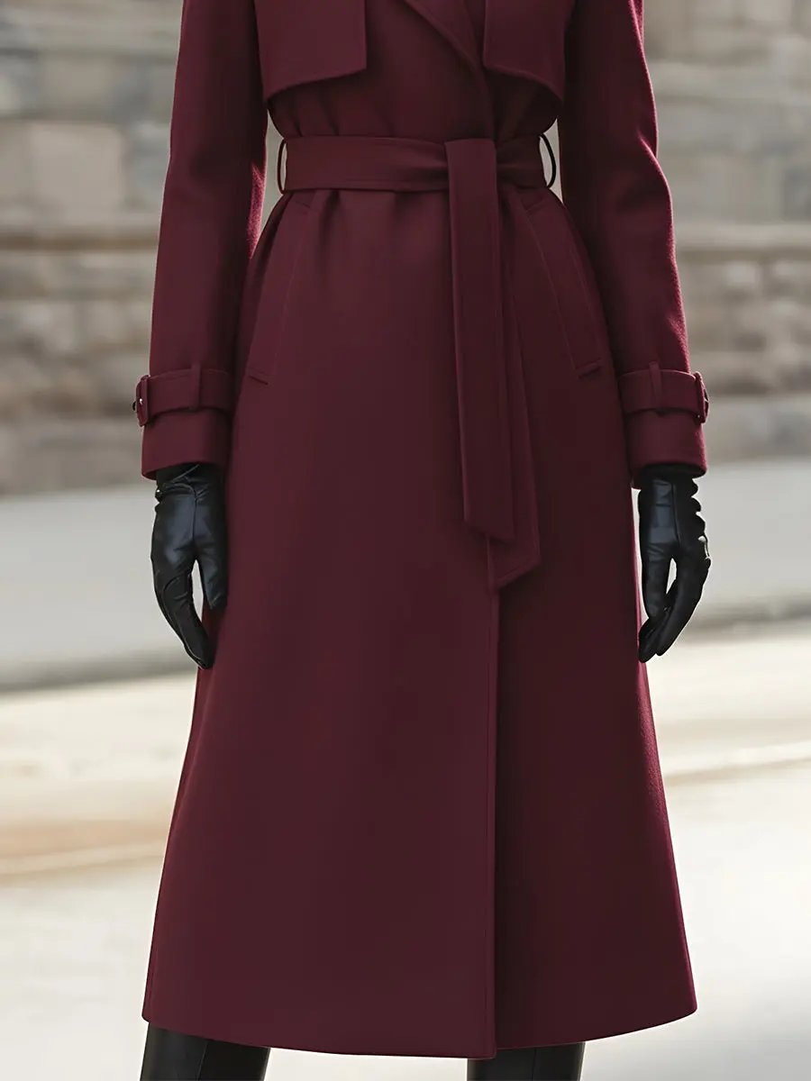 Wool-Blend Belted Trench - Trench Coat CASA LARO