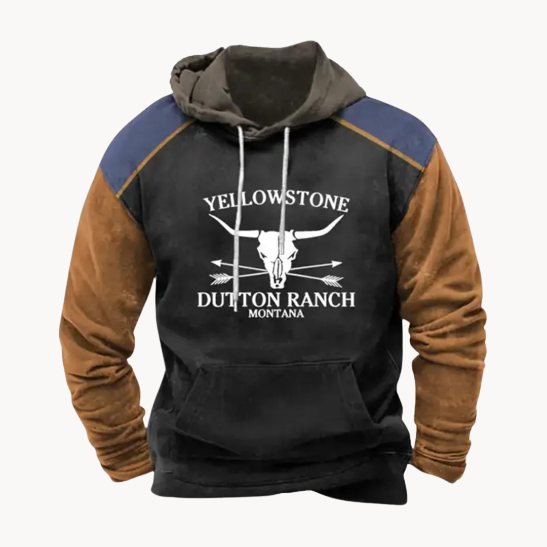 Yellowstone Graphic Cotton Fleece - Hoodie CASA LARO MEN