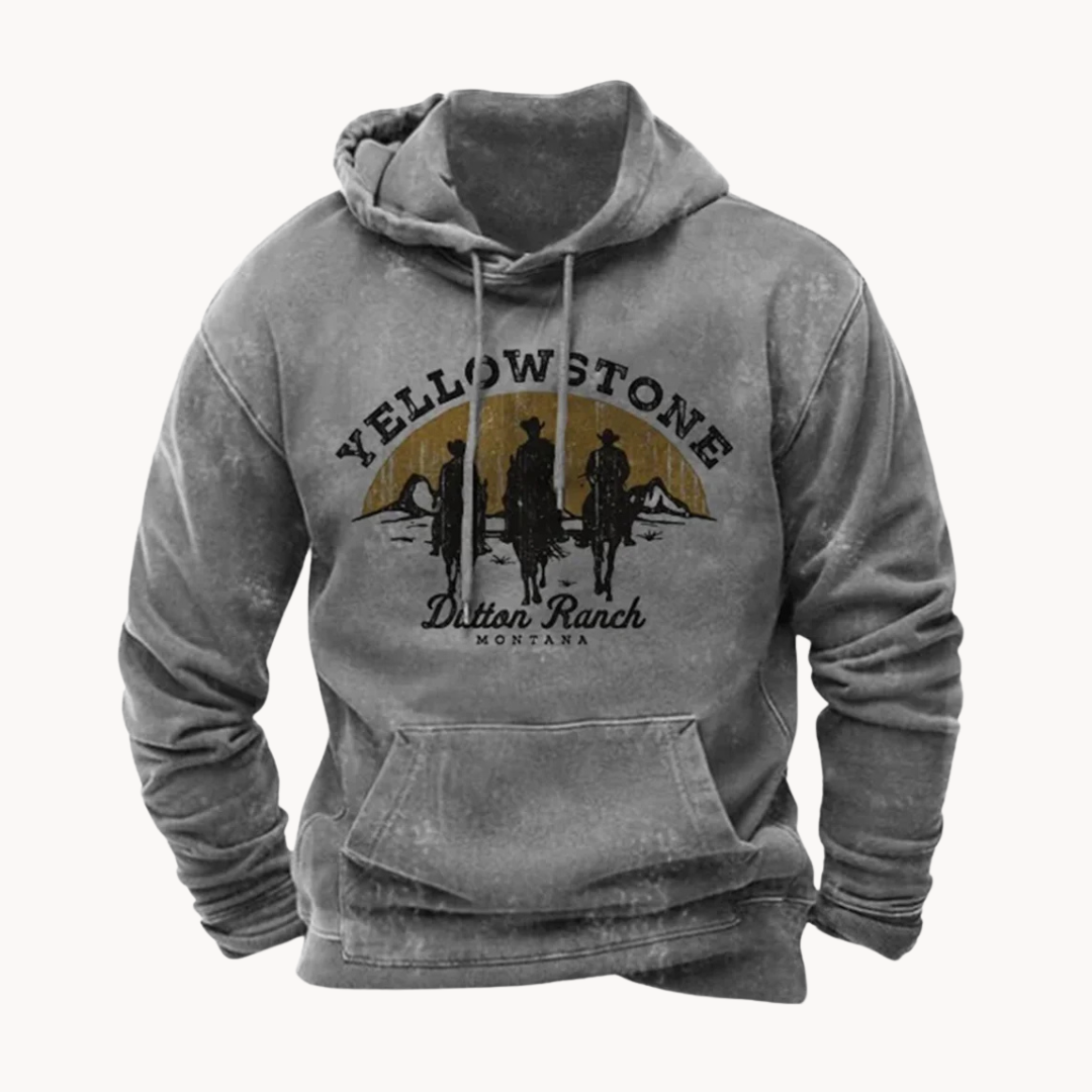Yellowstone Graphic Cotton Fleece - Hoodie CASA LARO MEN