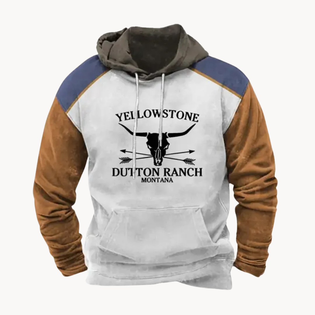 Yellowstone Graphic Cotton Fleece - Hoodie CASA LARO MEN