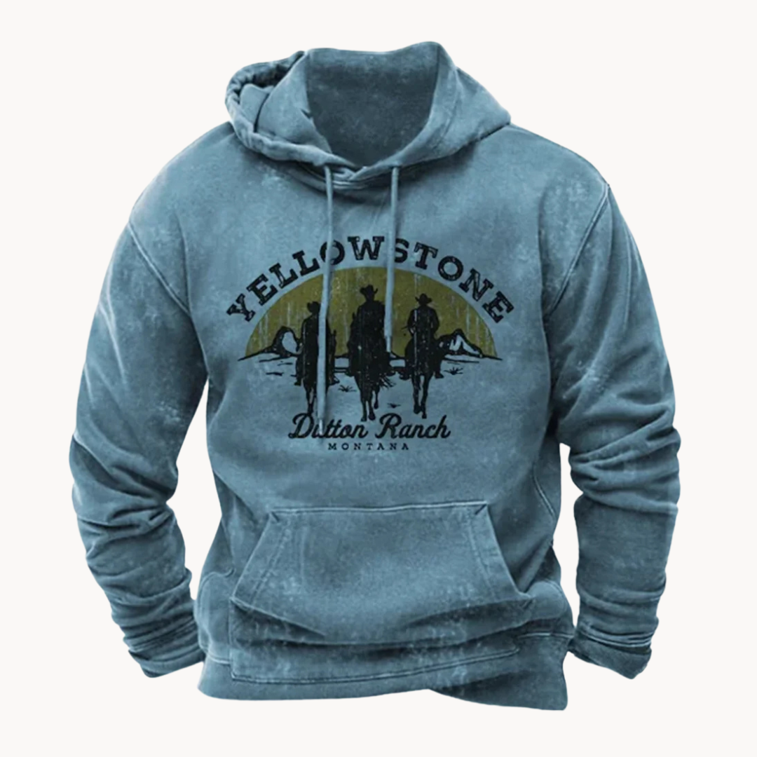 Yellowstone Graphic Cotton Fleece - Hoodie CASA LARO MEN