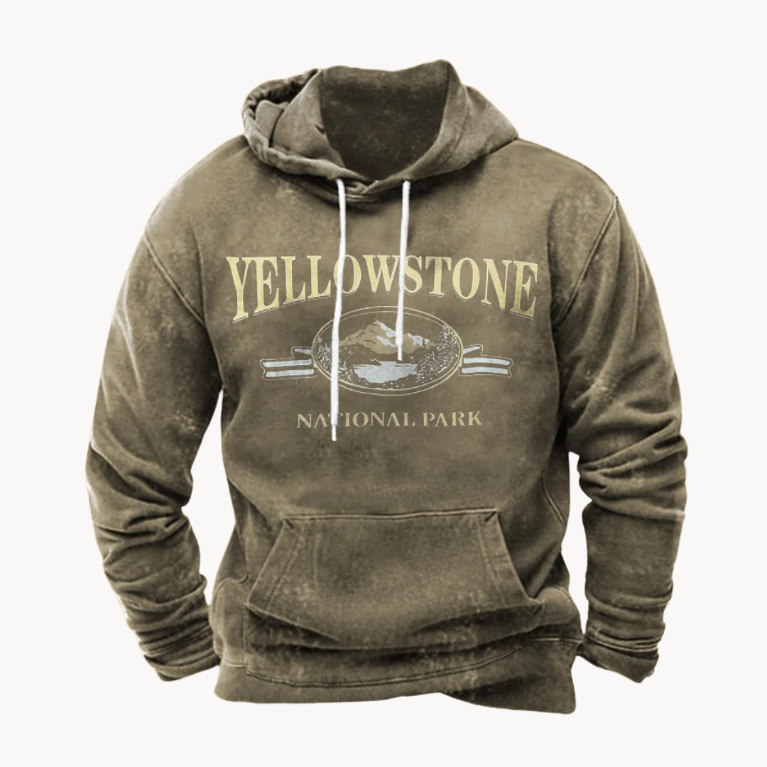 Yellowstone Graphic Cotton Fleece - Hoodie CASA LARO MEN