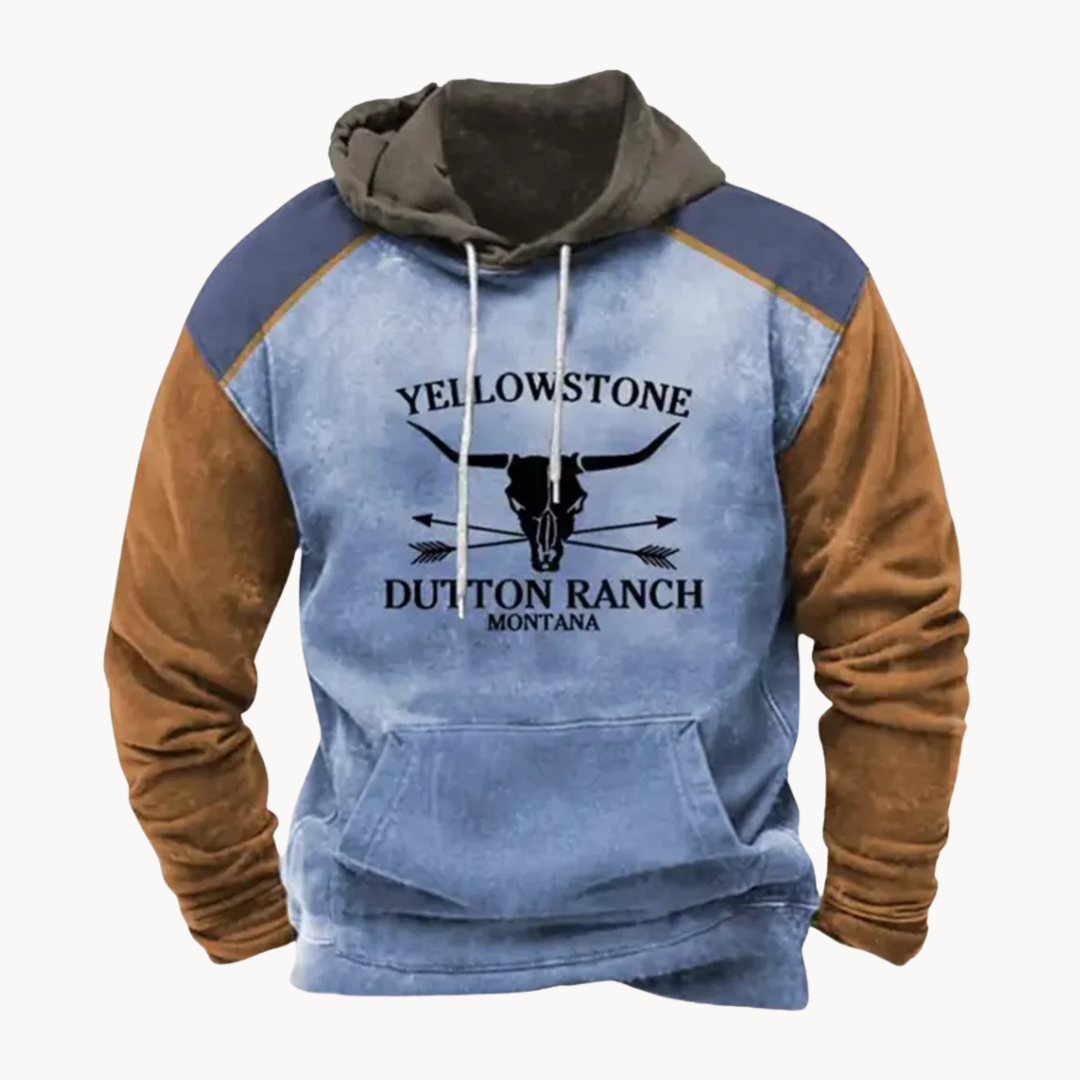 Yellowstone Graphic Cotton Fleece - Hoodie CASA LARO MEN