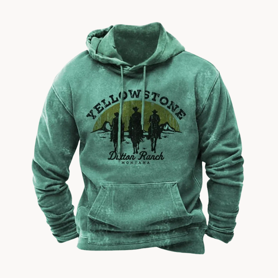 Yellowstone Graphic Cotton Fleece - Hoodie CASA LARO MEN
