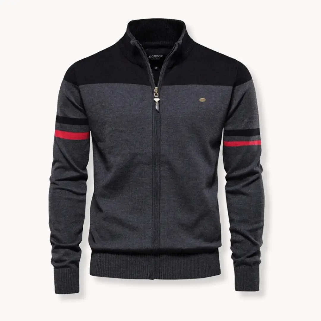 Zip Front Ribbed Knit - Sweater CASA LARO