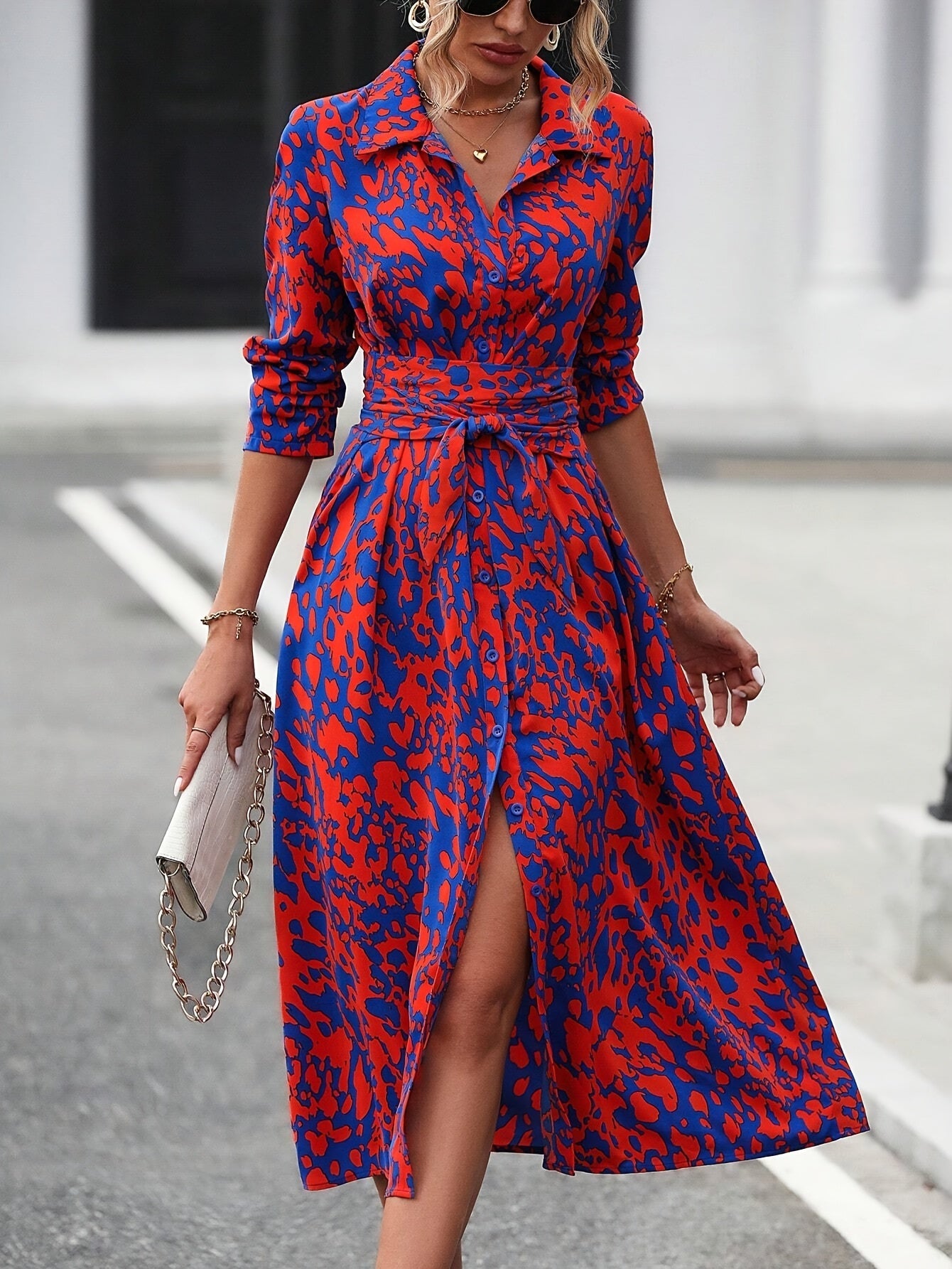Zafira™ | Geometric Shirt Dress