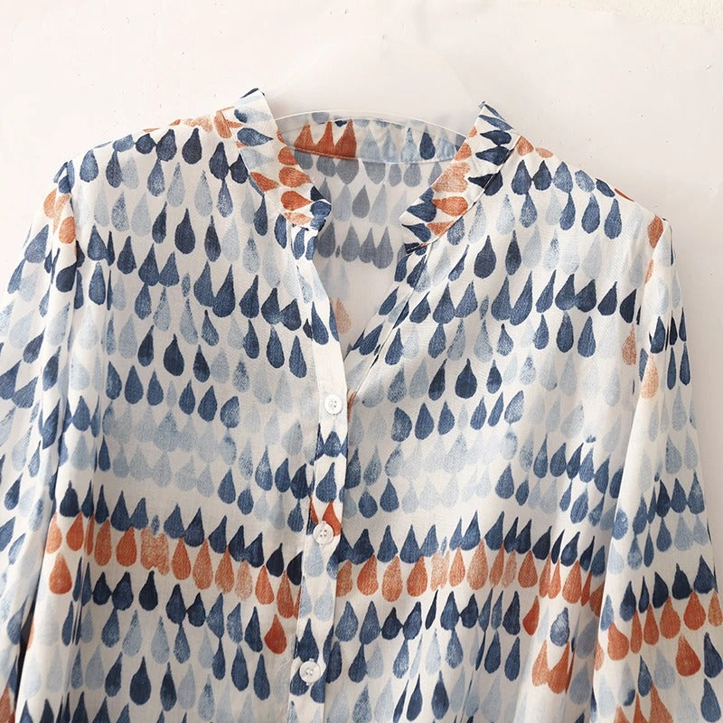 Printed Linen - Blouse