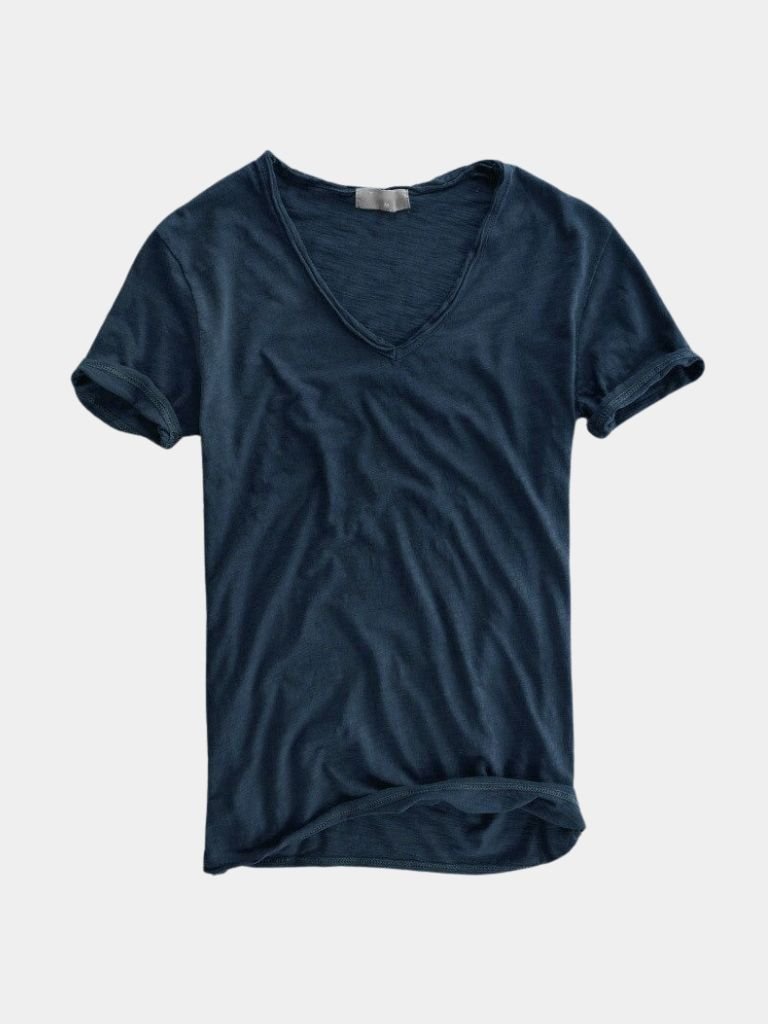 Albo Classic Linen V Neck T-Shirt – Casa  Laro CASA LARO