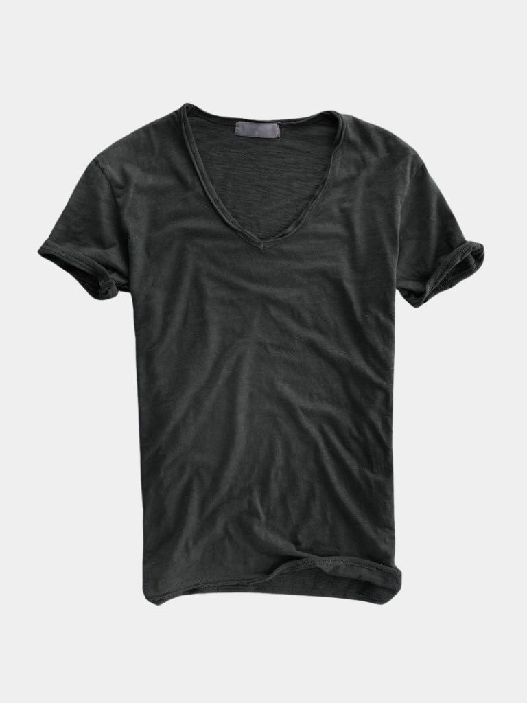 Albo Classic Linen V Neck T-Shirt – Casa  Laro CASA LARO